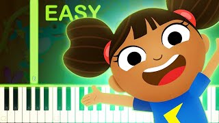 YAKKA DEE THEME  EASY Piano Tutorial [upl. by Akilegna569]