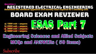 REE Board Exam Reviewer ESAS Part 7  50  Items  Objective type Questions and Answers [upl. by Anahcra323]