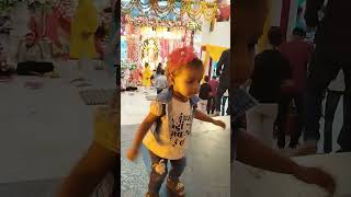 Baby Aaj bahut khush hai।baby dance baby cute drishti durgapuja शेरावाली Dussehra विजयादशमी [upl. by Salomie343]