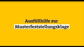 Anleitung Ausfüllhilfe zur Musterfeststellungsklage  ADAC [upl. by Zavras750]