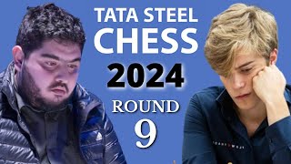 Parham Maghsoodloo vs Max Warmerdam  Tata Steel Masters 2024  Round 9 [upl. by Katha]