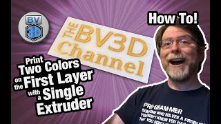 How To Print Two Colors on the First Layer with a Single Extruder [upl. by Chirlin835]