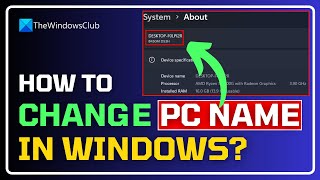 How to change PC name in Windows 11 [upl. by Royce703]