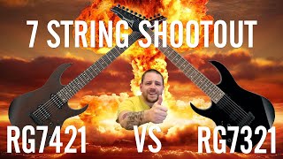 7 STRING SHOOTOUT  Ibanez RG7321 VS Ibanez RG7421 [upl. by Aerdnod]