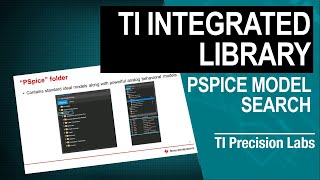 PSpice for TI  TI integrated library [upl. by Paule355]