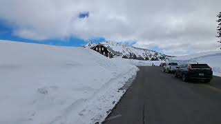 Driving in Crater Lake National Park to Crater Lake Oregon USA April 2024 [upl. by Nirred814]