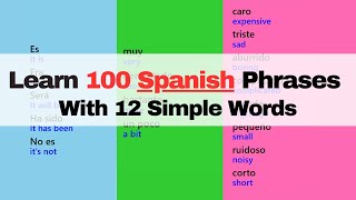 Learn 100 Spanish Phrases Using 12 Simple Words [upl. by Scot]