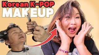 Momiplier Before amp After Kpop makeup In korea [upl. by Solnit]