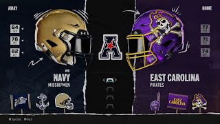 Navy Midshipmen at East Carolina Pirates [upl. by Hanimay]