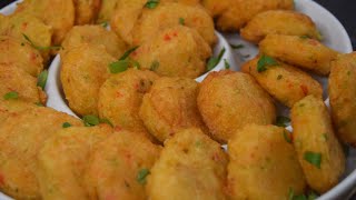 HOW TO MAKE CARIBBEAN SALTFISH FRITTERS  CARIBBEAN STYLE FISH CAKES  CODFISH CAKES [upl. by Patt]