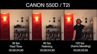 Canon EOS Rebel t2i  550d Slow Motion Test Comparison [upl. by Adler301]