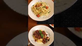 Pasta Showdown Bolognese vs Aglio E Olio in 15 Minutes  ThePragatiMehra shorts [upl. by Anyel113]