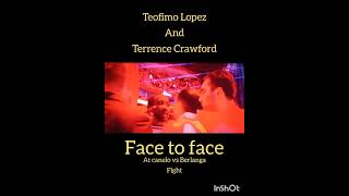 Teofimo Lopez and Terence Bud Crawford in each others face and have to be separatedboxing [upl. by Howell]