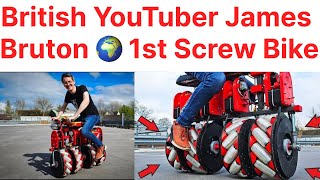 British YouTuber James Mecanum Wheeled E Bike [upl. by Acsehcnarf551]