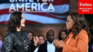 ‘What Do You Want To Say To Women’ Oprah Asks Gov Whitmer To Make A Pitch For Kamala Harris [upl. by Jourdan843]