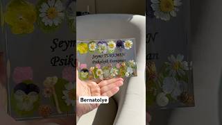 Gerçek kuru çiçekli epoksi isimlik sipariş için Instagramadresim Bernatolye epoksi flowers resin￼ [upl. by Maram996]