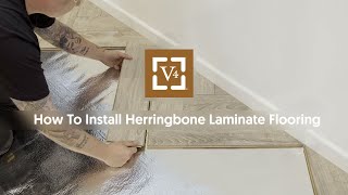 How To Install Herringbone Laminate Flooring [upl. by Enailil]