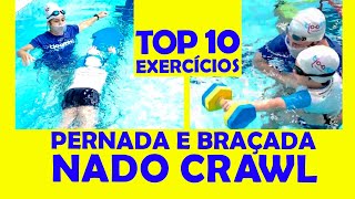 NATAÇÃO INFANTIL  COMO APRENDER A NADAR CRAWL EM 10 EXERCÍCIOS [upl. by Aisetal]