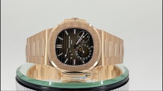 Patek Philippe 57121R001 Nautilus Rose Gold Brown Dial Watch [upl. by Atirac]