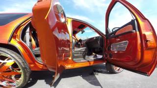 Kandy Orange Tahoe Truck on 32s Amani Forged [upl. by Jerz939]