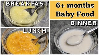 6 months baby food recipes  stage 1 homemade baby food  Breakfast Lunch Dinner for 6 months baby [upl. by Quince]