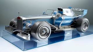 f1 bolid engine v16 blueprint and silver shine of retro furniture [upl. by Ecidnac]