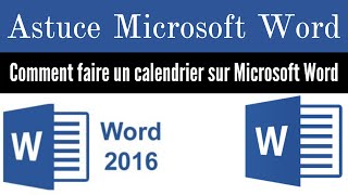 Comment faire un calendrier sur Microsoft Word [upl. by Marilee]