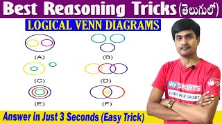 Reasoning Tricks in Telugu I Logical Venn Diagrams I NTSE NMMSamp Competitive ExamsI Ramesh Sir Maths [upl. by Priscilla483]