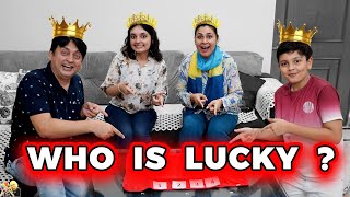 WHO IS LUCKY  Family Comedy Challenge  Aayu and Pihu Show [upl. by Maryjane]