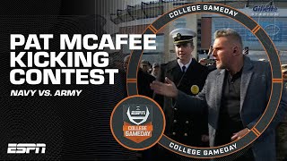 Army and Navy students attempt Pat McAfees Kicking Contest 🪖⚓️🏈  College GameDay [upl. by Aspa]