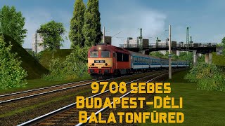 MSTS OpenRails Vonatszimulátor 9708 Budapest Déli  Balatonfüred valós menetrend alapján [upl. by Estel202]