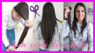 ¿Cómo cortar el cabello en capas largas y en V  Corta el cabello fácil tu mismo [upl. by Ecela697]