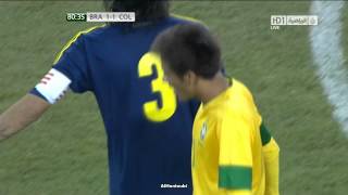 Neymar penalty miss vs Colombia 15112012 HD [upl. by Ayotal]