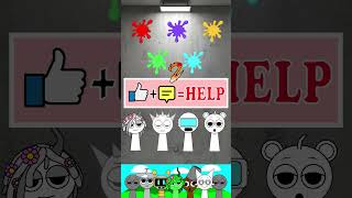 Coloring Incredibox Sprunki Challnge💚❤️💛🩵Can you solve this puzzle shorts funny sprunki [upl. by Charpentier505]