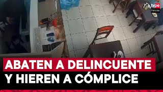 Carabayllo técnico de la Marina impide robo a restaurante tras abatir a delincuente y herir a otro [upl. by Enidlareg]