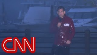 Hurricane Florence splits CNN anchors microphone cord [upl. by Ninazan]