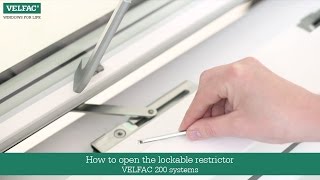 How to open the lockable restrictor VELFAC 200 systems [upl. by Christoffer571]