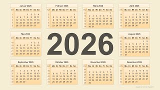 Kalender 2026 [upl. by Arnon]