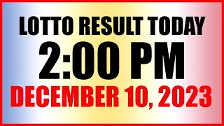 Lotto Result Today 2pm December 10 2023 Swertres Ez2 Pcso [upl. by Finzer]