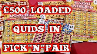 £500 LOADEDPICK n PAIRS QUIDS INGOOD LUCKSCATCHCARDS GAME [upl. by Karole]