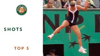 Top 5 Shots  RolandGarros [upl. by Balcer671]