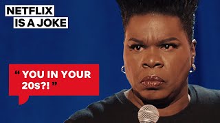 Leslie Jones Lectures a Fan On Her Sweater Choice  Netflix Is A Joke [upl. by Nohsyt]