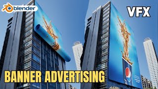 How To Create Banner CGI Ads Using VFX in Blender  Blender VFX Tutorial  3D VFX  Very easy way [upl. by Suehtomit]