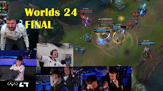 Reactions to T1 winning Worlds 🔥 Worlds 2024 [upl. by Eudora]