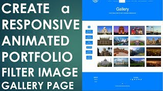 Create Animated Responsive Portfolio Filter Image Gallery using HTML5 CSS3 amp Bootstrap  Example 3 [upl. by Nikral888]