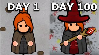 I Survived 100 Days In RimWorld As A Witch [upl. by Siramed]