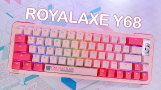 YUNZII Royalaxe Y68 65 trimode Mechanical Keyboard  unboxing  review  Elyxirine [upl. by Mide438]