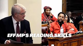 EFF MPs Reading Skills Spark Heated Debate  Dr Piet Groenewald amp Dr Mbuyiseni Ndlozi [upl. by Gorton]