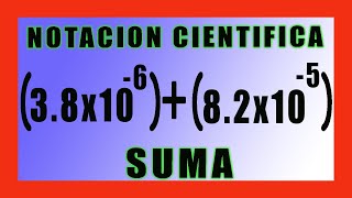 ✅👉 SUMA de Notacion Cientifica con Exponentes NEGATIVOS [upl. by Nylkaj]