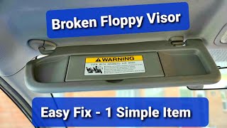 How To Fix Sun Visor  Broken Floppy  Binder Clip [upl. by Hardie]